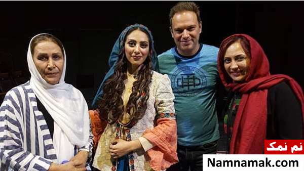 شهروز ابراهیمی و مادرش در کنار شیرین بینا و مونا فرجاد شهروز ابراهیمی و مادرش در کنار شیرین بینا و مونا فرجاد