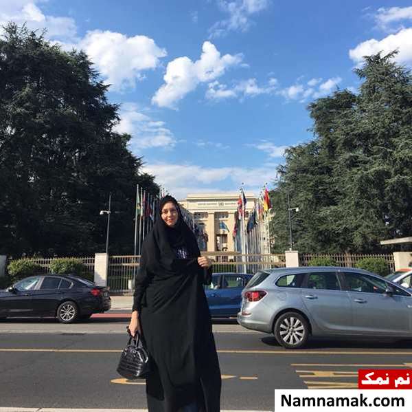 آزاده نامداری در سوییس عکسهای آزاده نامداری با همسر و دخترش در سوییس