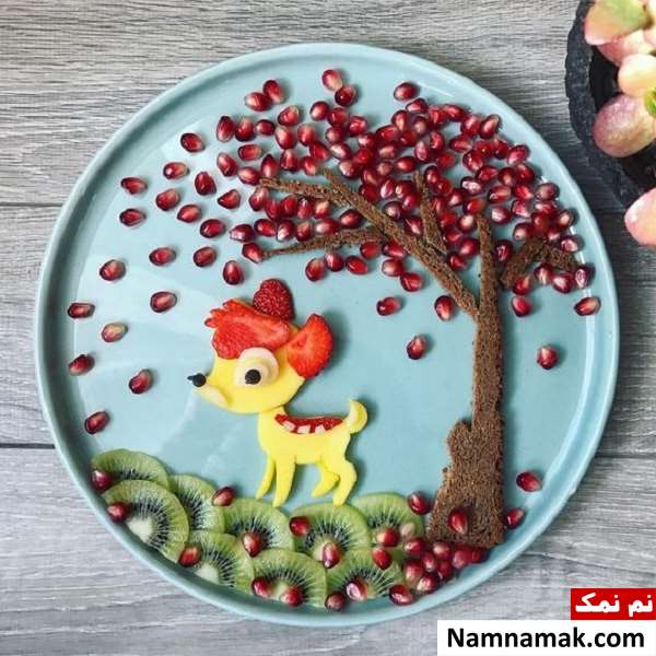 ایده های تزیین بشقاب غذای کودک دخترانه و پسرانه