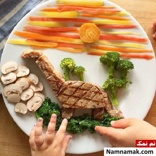 ایده های تزیین بشقاب غذای کودک دخترانه و پسرانه
