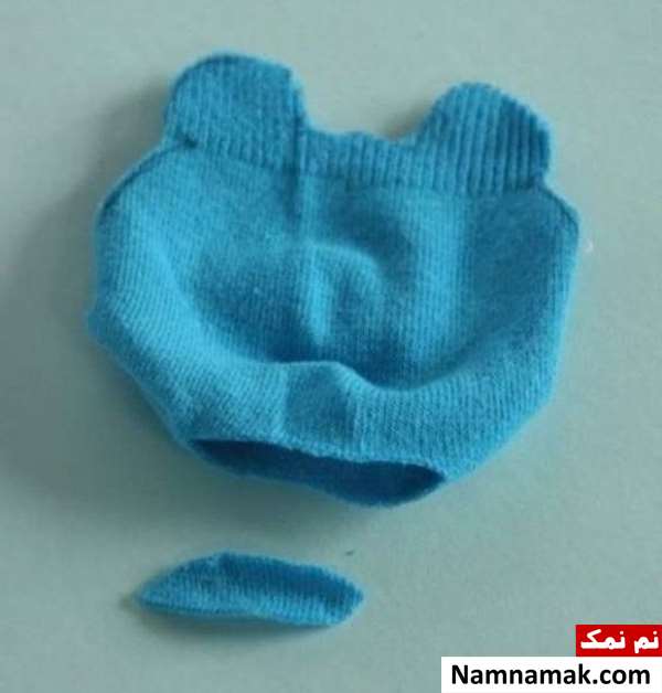 ساخت عروسک خرسی با جوراب