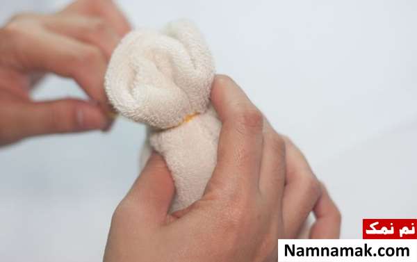 ساخت عروسک با جوراب و برنج