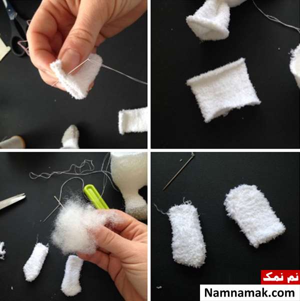 ساخت عروسک با جوراب سفید ساخت عروسک با جوراب سفید