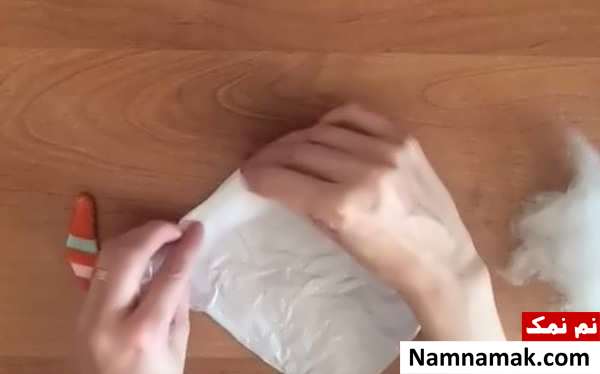 آموزش تصویری ساخت عروسک با جوراب بچگانه آموزش تصویری ساخت عروسک با جوراب بچه گانه
