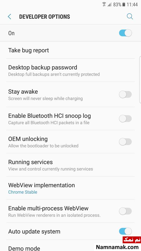 Developer Options