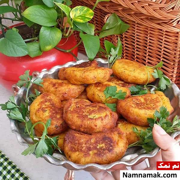 غذا با گوشت چرخ کرده و سیب زمینی بدون فر