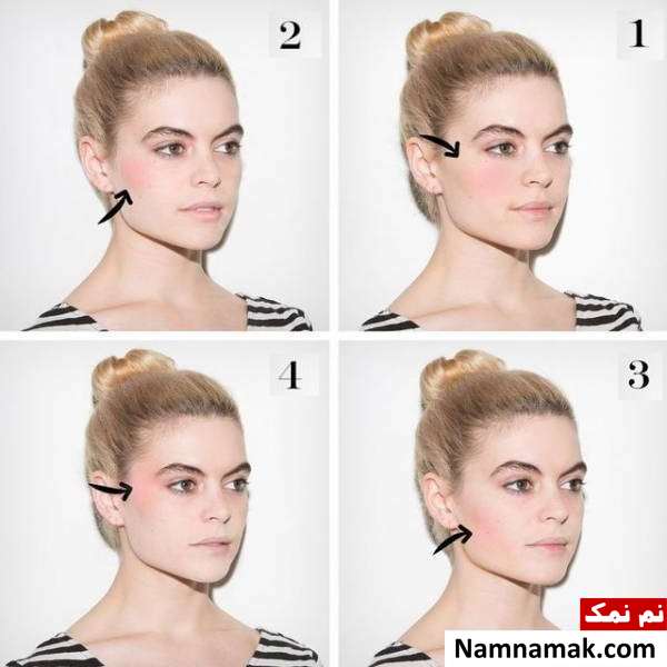 آموزش رژگونه زدن مدل های مختلف رژگونه زدن