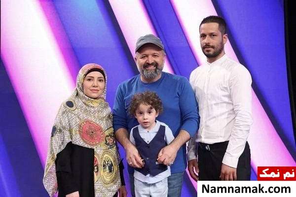 سیدعلی صالحی عکسی از سیدعلی صالحی با خانواده خواهرش در کودک شو