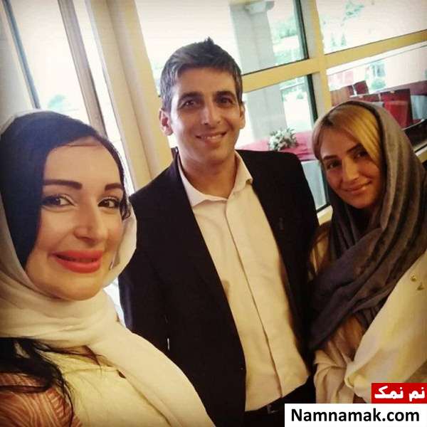 مژگان ترانه در کنار حمید گودرزی و همسر دومش