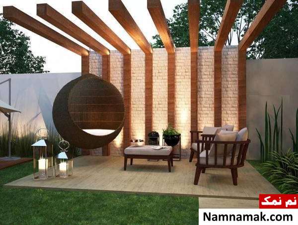 روشنایی حیاط نورپردازی حیاط منزل
