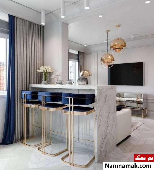 آشپزخانه طلایی مدرن