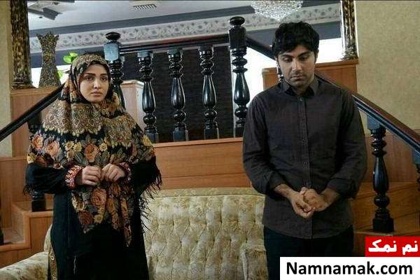 سیما خضرآبادی بابک انصاری و سیما خضرآبادی در سریال بازی نقاب ها