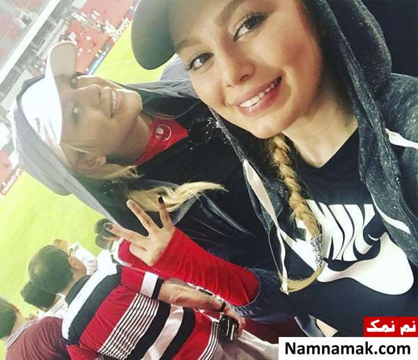 عکس سحر قریشی در استادیوم ورزشی فوتبال بازی پرسپولیس