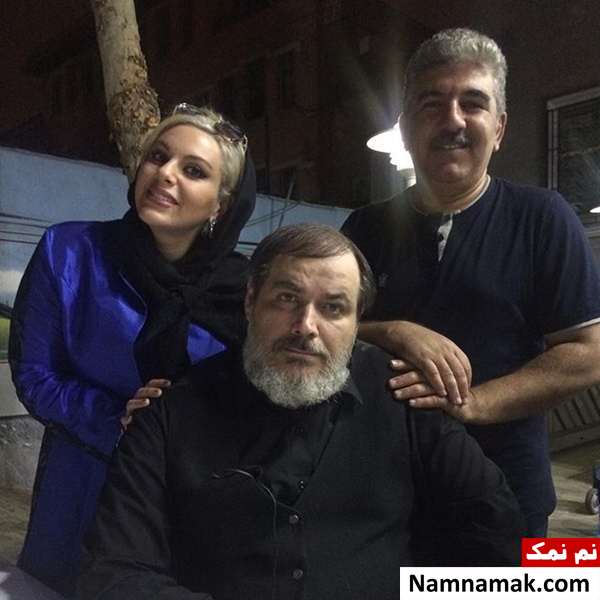 مهرداد ضیایی و تینا افشار در پشت صحنه بوی باران