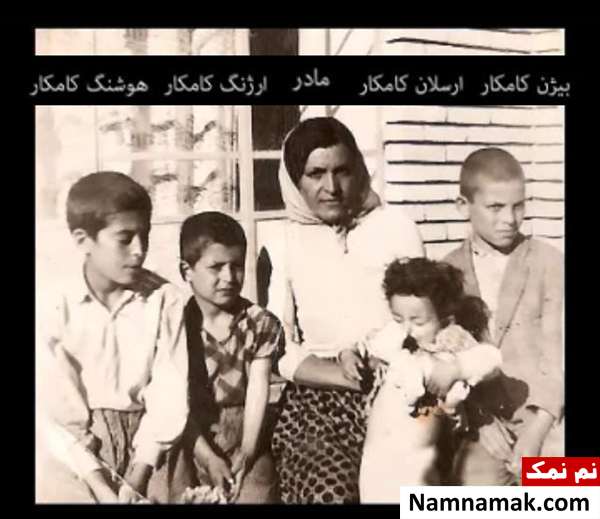 زندگینامه بیژن کامکار و همسرش دوران کودکی بیژن کامکار در کنار مادرش