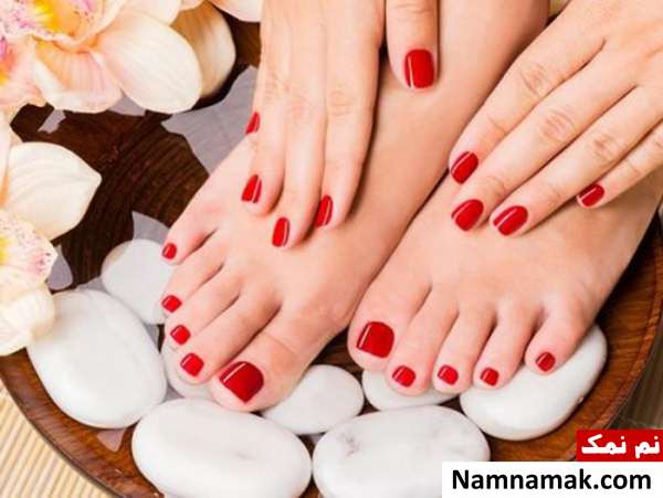 آموزش تصویری انواع پدیکور ناخن و پدیکور تراپی در منزل پدیکور تراپی با سنگ های داغ در مراکز SPA