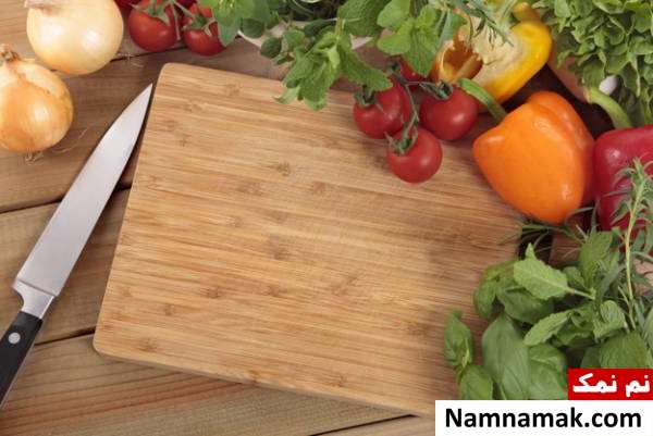 تمیز کردن تخته گوشت تمیز کردن وسایل آشپزخانه