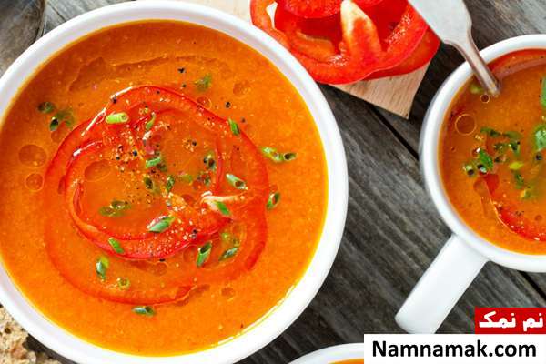 طرز تهیه سوپ سیب زمینی با فلفل