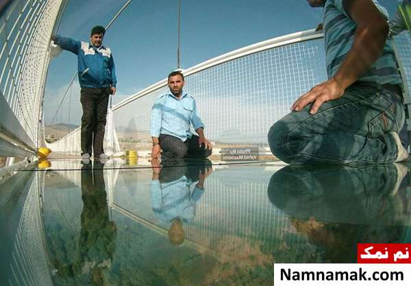 عبور از قسمت شیشه ای مشکین شهر