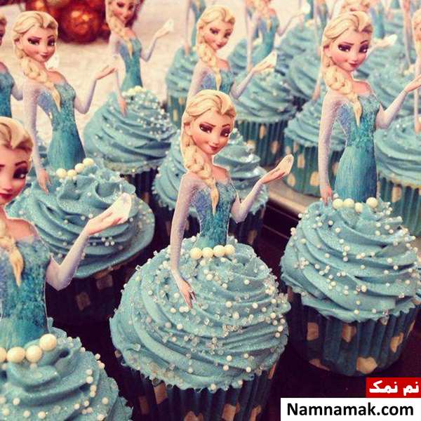کاپ کیک تولد به شکل السا