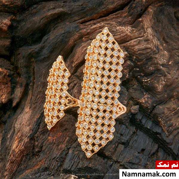 طرح های زیبا و شیک انگشتر طلا درشت زنانه