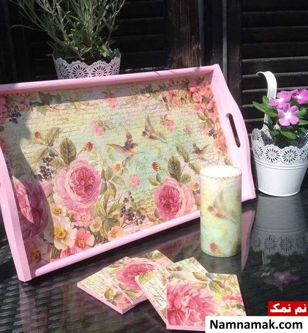 دکوپاژ ظروف آشپزخانه نو کردن وسایل قدیمی