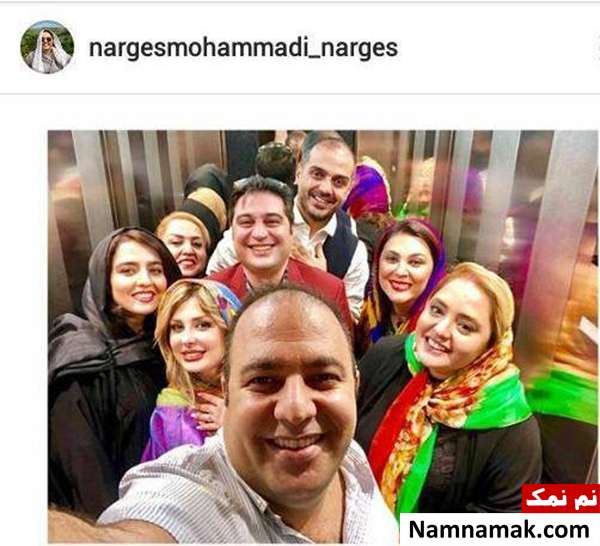 علی اوجی سلفی آسانسوری بازیگران