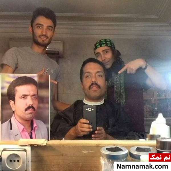 امید علیمردانی امید علیمردانی در اتاق گریم