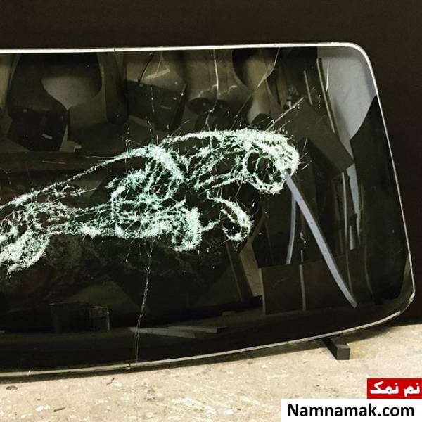 ساخت طرح هنری بر روی شیشه