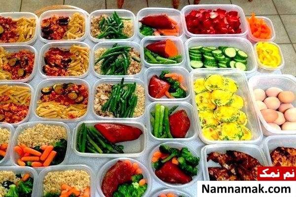 انواع اقلام غذای و نوع چیدمان ان 