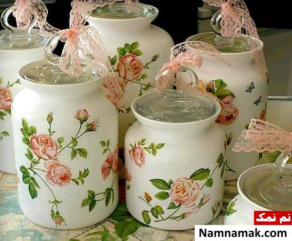 آموزش دکوپاژ شیشه هنر پتینه کاری روی شیشه