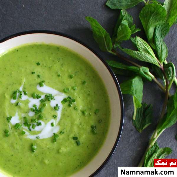 طرز تهیه سوپ نخود فرنگی نعناعی