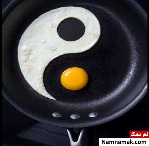 نیمرو با زرده و سفیده جدا