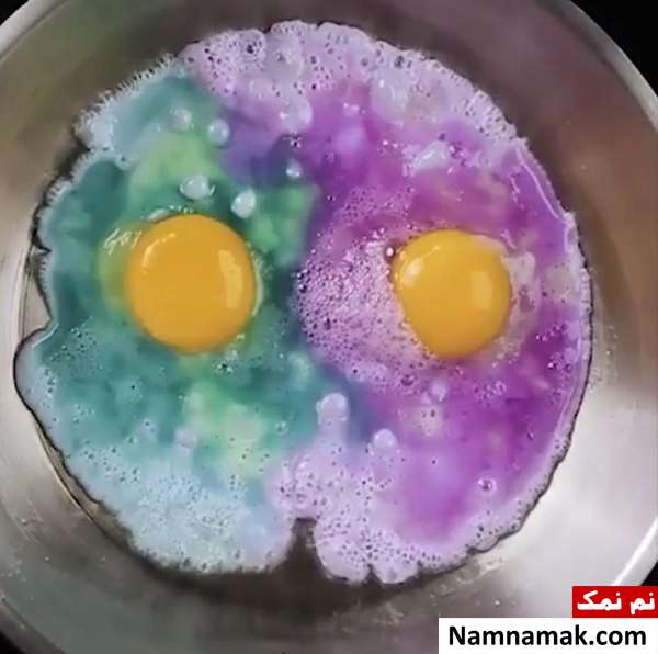 طرز تهیه نیمرو رنگی نیمرو رنگی