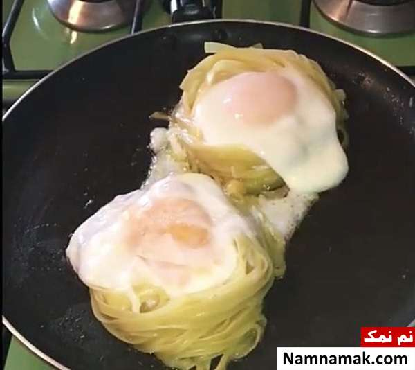 طرز تهیه نیمرو آشیانه ای نیمرو آشیانه ای