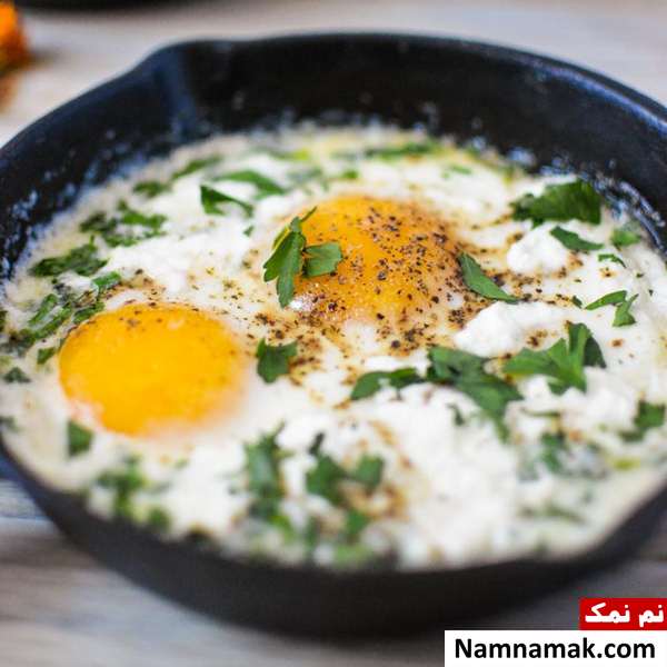 طرز تهیه نیمرو پنیری نیمرو پنیری