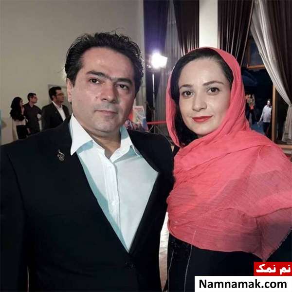 نسرین نصرتی و همسرش نسرین نصرتی در کنار همسرش