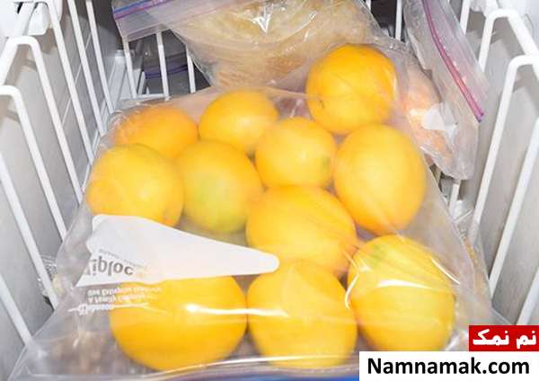 نگهداری لیمو ترش نگهداری لیمو ترش در فریزر
