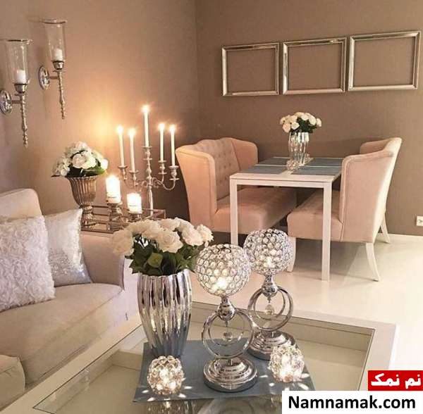 تزیین خانه عروس با شمع و گل