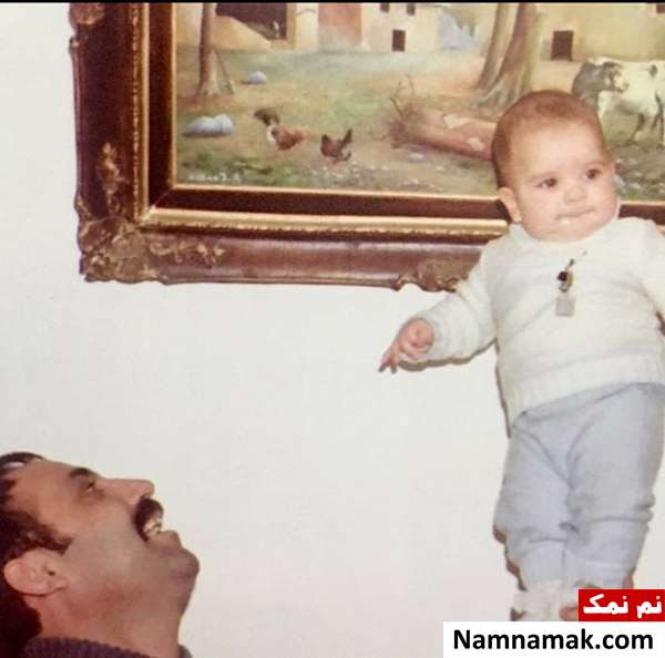 کودکی امید حاجیلی در کنار پدرش