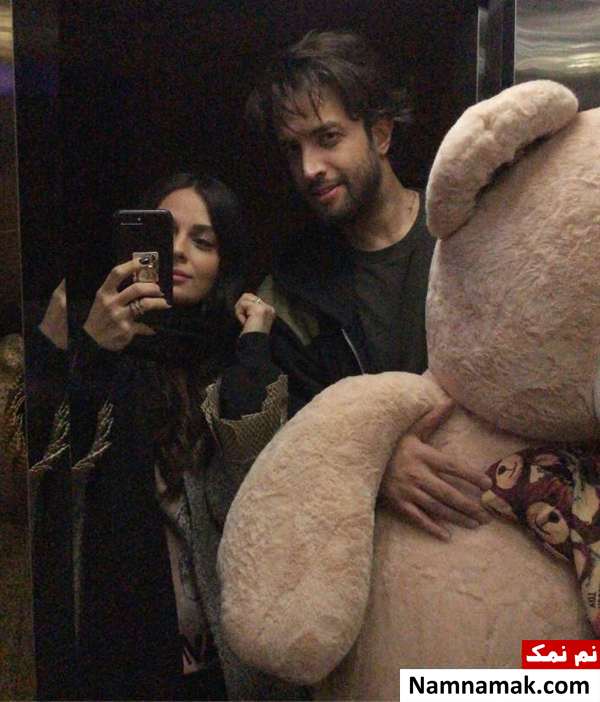 بنیامین بهادری و همسرش بنیامین بهادری و همسرش در آسانسور