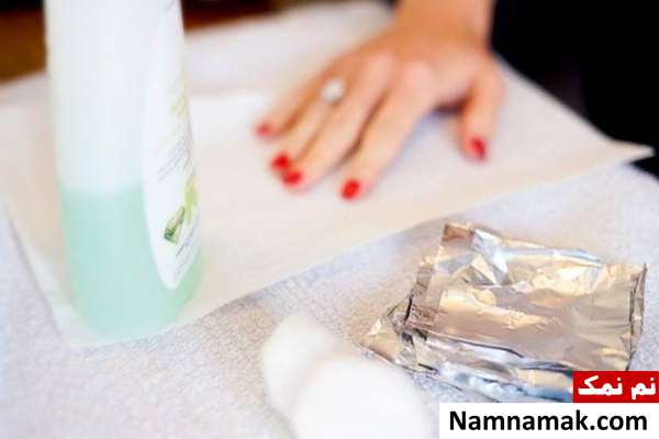 پاک کردن لاک ژل از روی ناخن 