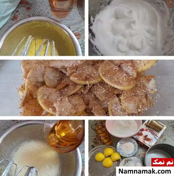 کیک سیب و دارچین با پودر کیک آماده