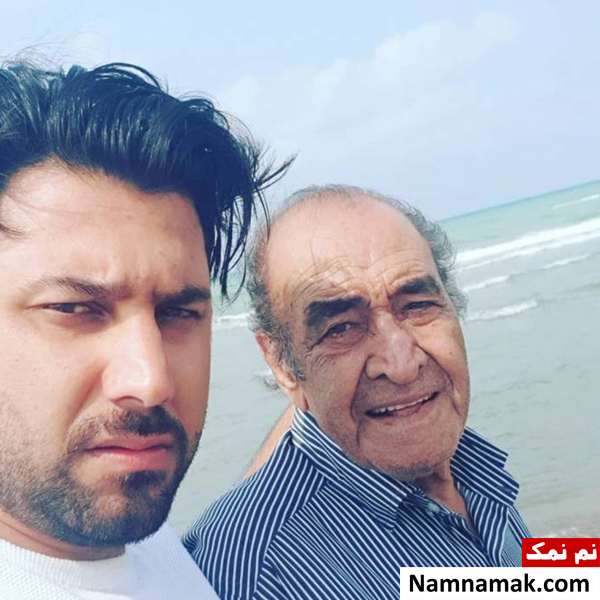 عکسی از احسان خواجه امیری و پدرش