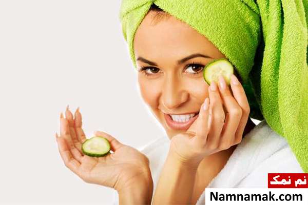 نحوه چاقی صورت با خیار چاقی صورت با خیار