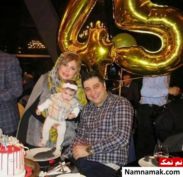 نیوشا ضیغمی و همسرش عکسی از نیوشا ضیغمی و همسرش در کنار دخترش لنا