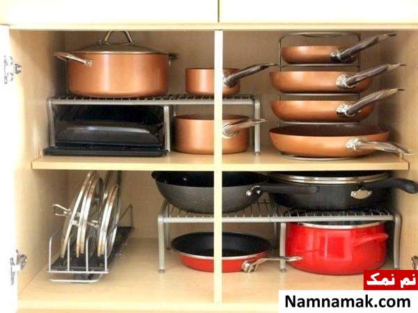 نحوه چیدن وسایل در کابینت آشپزخانه