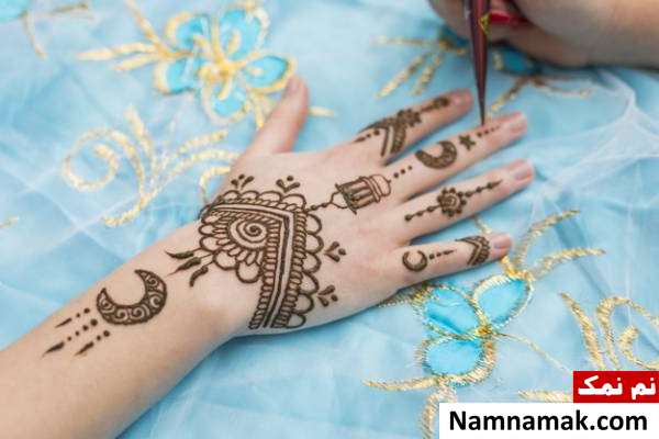 تاتو حنا روی دست آموزش ساخت حنا برای طراحی