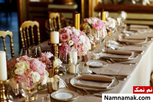 ایده تزیینات میز شام عروسی