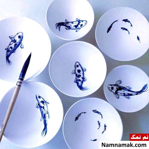 طراحی روی ظروف چینی